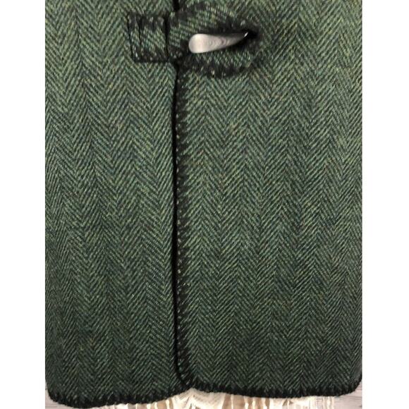 NWT Marsh landing hooded jacket/ cardigan in green herringbone size medium - Picture 5 of 13